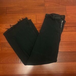 Zara Black High-Waist Wide-Leg Jeans